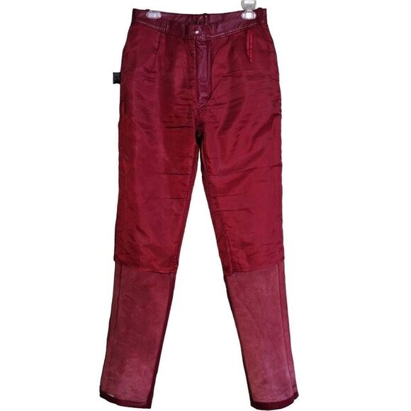 Vintage Burgundy Red Leather Pants 30L - Picture 4 of 11